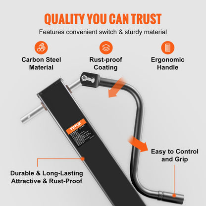 Trailer Jack, Trailer Tongue Jack Svetsning på 12000 lb Viktkapacitet, Trailer Jack Stativ med handtag för att lyfta RV Trailer, Häst Trailer, Utility Trailer, Yacht Trailer