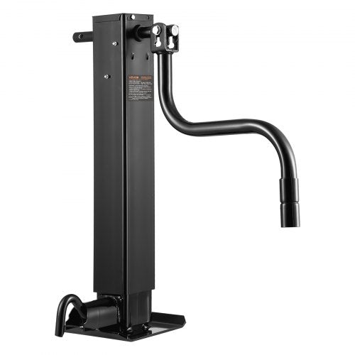 Trailer Jack, 12000 lbs Dynamic Load Capacity, Weld-on Pipe-Mount Swivel Trailer Jack with Ergonomic Handle, 12.6-inch Vertical Travel, Suitable for RV, Horse, Utility, Camping, Yacht Trailers