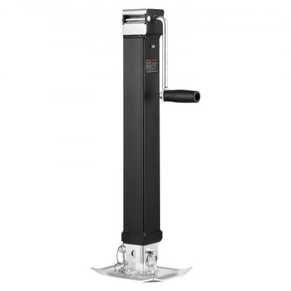 Trailer Jack, 8000 lbs Dynamic Load Capacity, Weld-on Pipe-Mount Swivel Trailer Jack with Ergonomic Handle, 15-inch Vertical Travel, Suitable for RV, Horse, Utility, Camping and Yacht Trailers