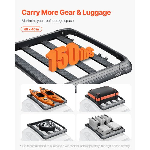 Dachgepäckträger-Gepäckträgerkorb 48 x 40 x 5,6 Zoll Autodachgepäckträger | EU