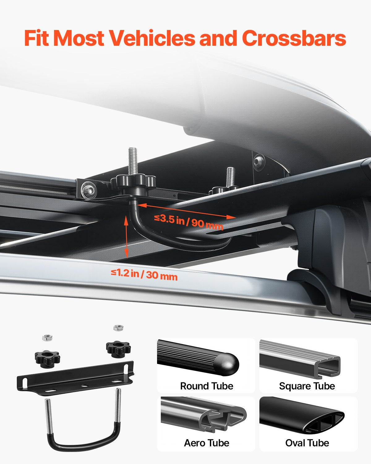 Roof Rack Cargo Carrier, 48 x 40 x 5.6 in, Universal Rooftop Cargo Basket, Car Top Luggage Holder with 150 lbs Max Load Capacity, 4.1 in Fence, Anti-Rust Alloy Steel, Wind Fairing, for SUV Car