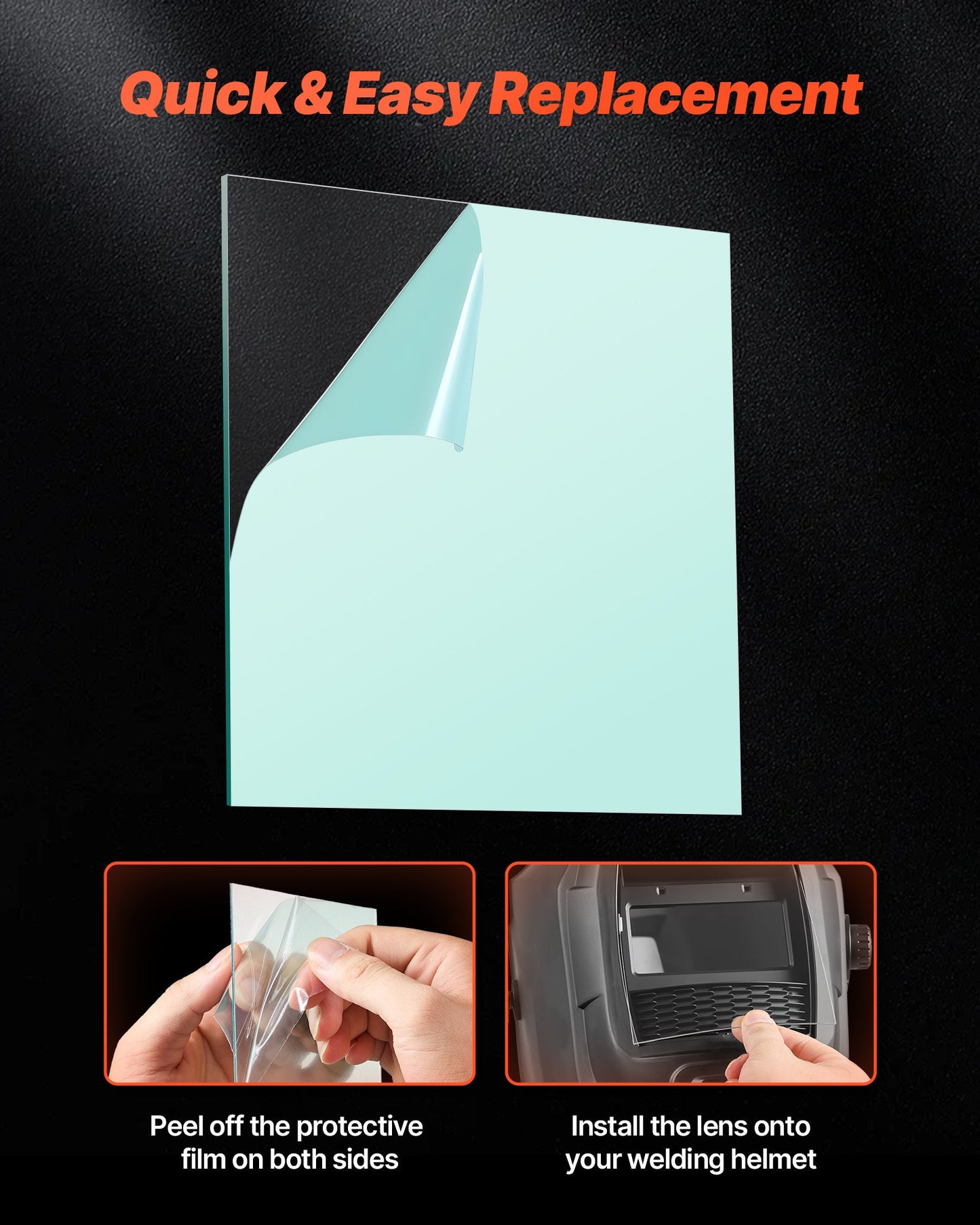 Welding Helmet Outer Cover Lens, 20PCS 4.76" x 4.65" Outside Replacement Lens, Filter Protective Clear Covers Compatible with CRIUS/METIS Series Auto Darkening Welding Helmets