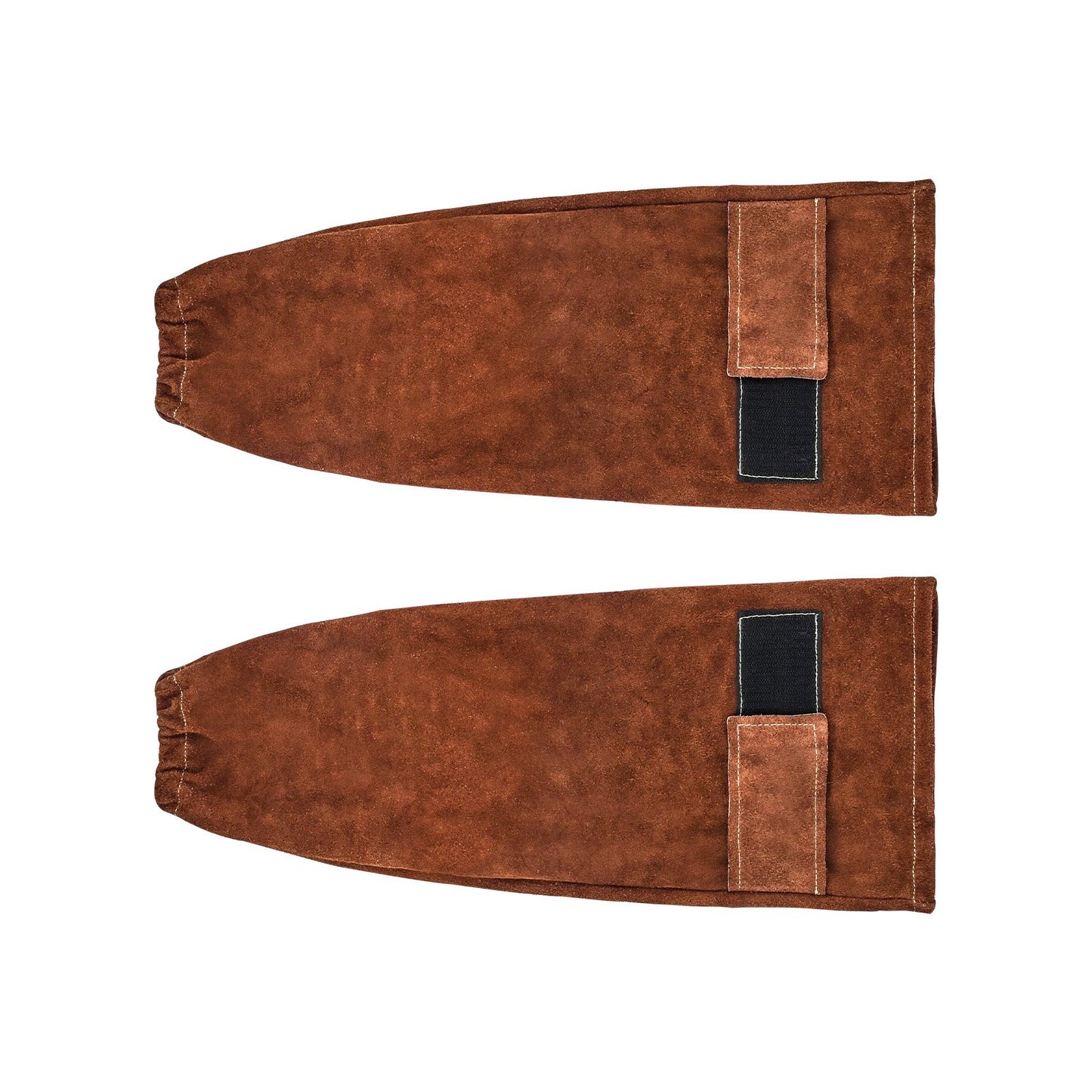 Leather Welding Sleeves, Heavy Duty Cowhide Flame Resistant Work Sleeves for Arm Protection, Heat-Resistant Safety Sleeve for Welding, Blacksmithing, Woodworking, Gardening