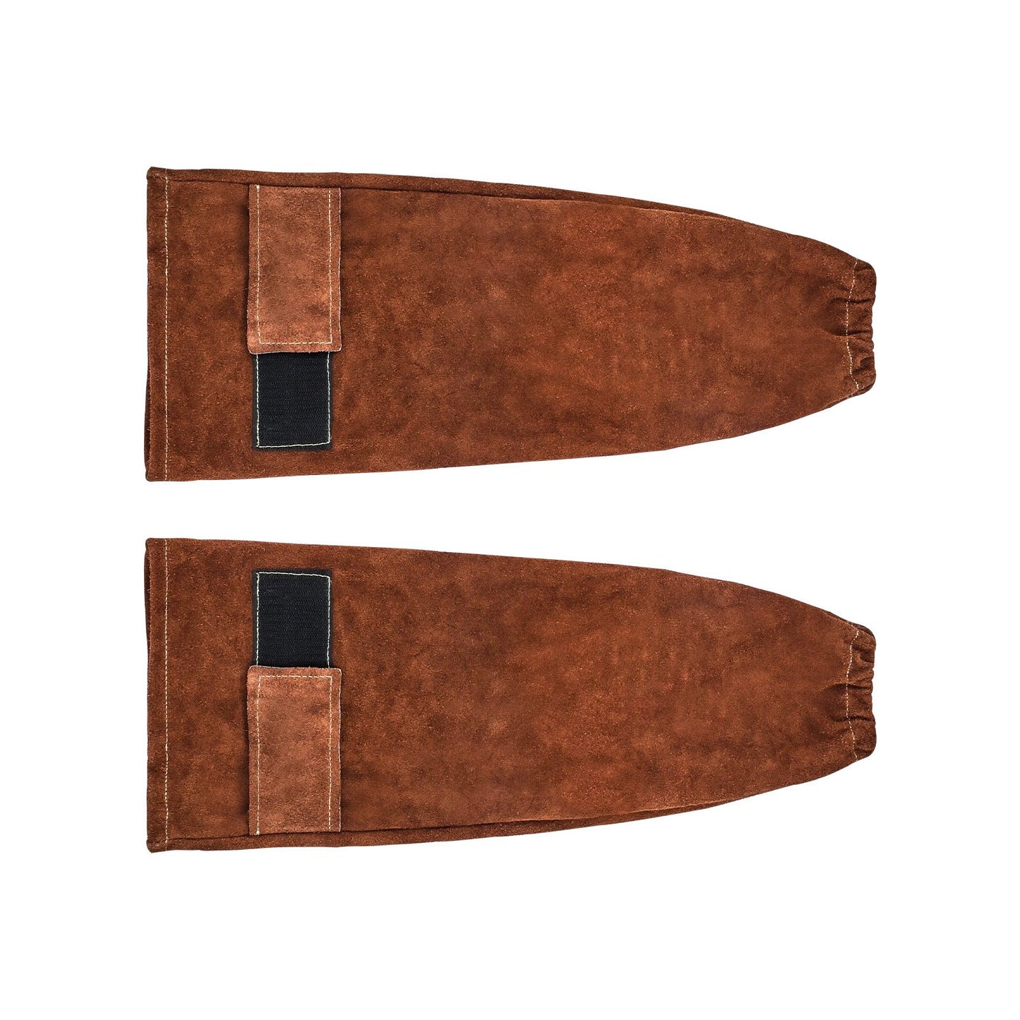 Leather Welding Sleeves, Heavy Duty Cowhide Flame Resistant Work Sleeves for Arm Protection, Heat-Resistant Safety Sleeve for Welding, Blacksmithing, Woodworking, Gardening