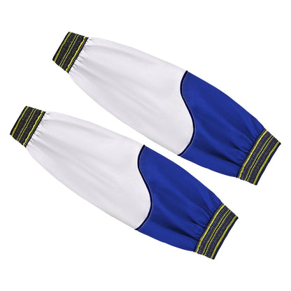 Flame Resistant Welding Sleeves, Heavy Duty Sheepskin & FR Cotton Arm Protection Sleeves for Men Women, Heat Resistant with Elastic Cuffs for Welding, Woodworking, Blacksmithing