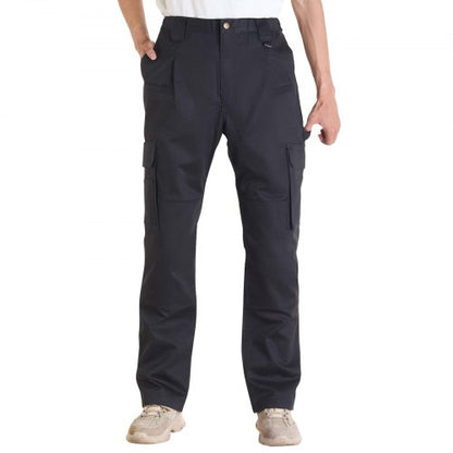 FR Pants for Men, 9 oz 100% Cotton, Flame-Resistant Cargo Pants with Multi-Pockets and Elastic Waist, Reinforced Tear-proof Stitching, Ideal for Welding Work and Casual Wear, XL Size, Black