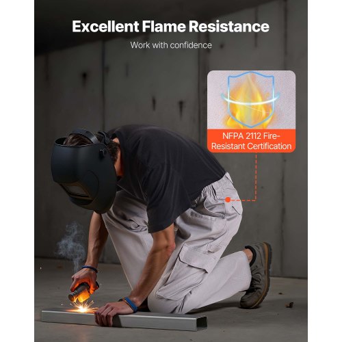 FR-Hose für Herren, flammhemmende Cargohose, mehrere Taschen, Größe XXL, Grau