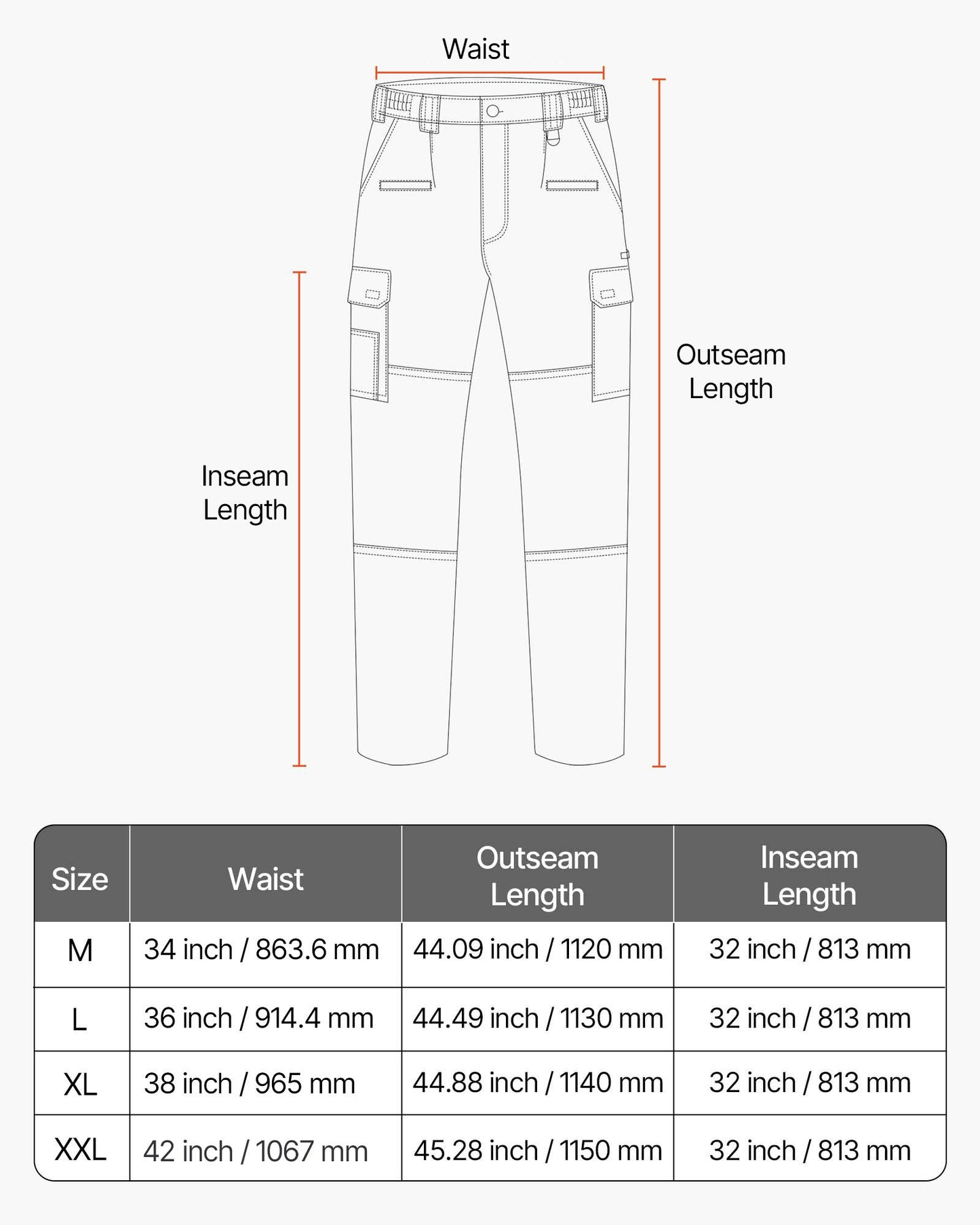 FR Pants for Men, 9 oz 100% Cotton, Flame-Resistant Cargo Pants with Multi-Pockets and Elastic Waist, Reinforced Tear-proof Stitching, Ideal for Welding Work and Casual Wear, L Size, Khaki