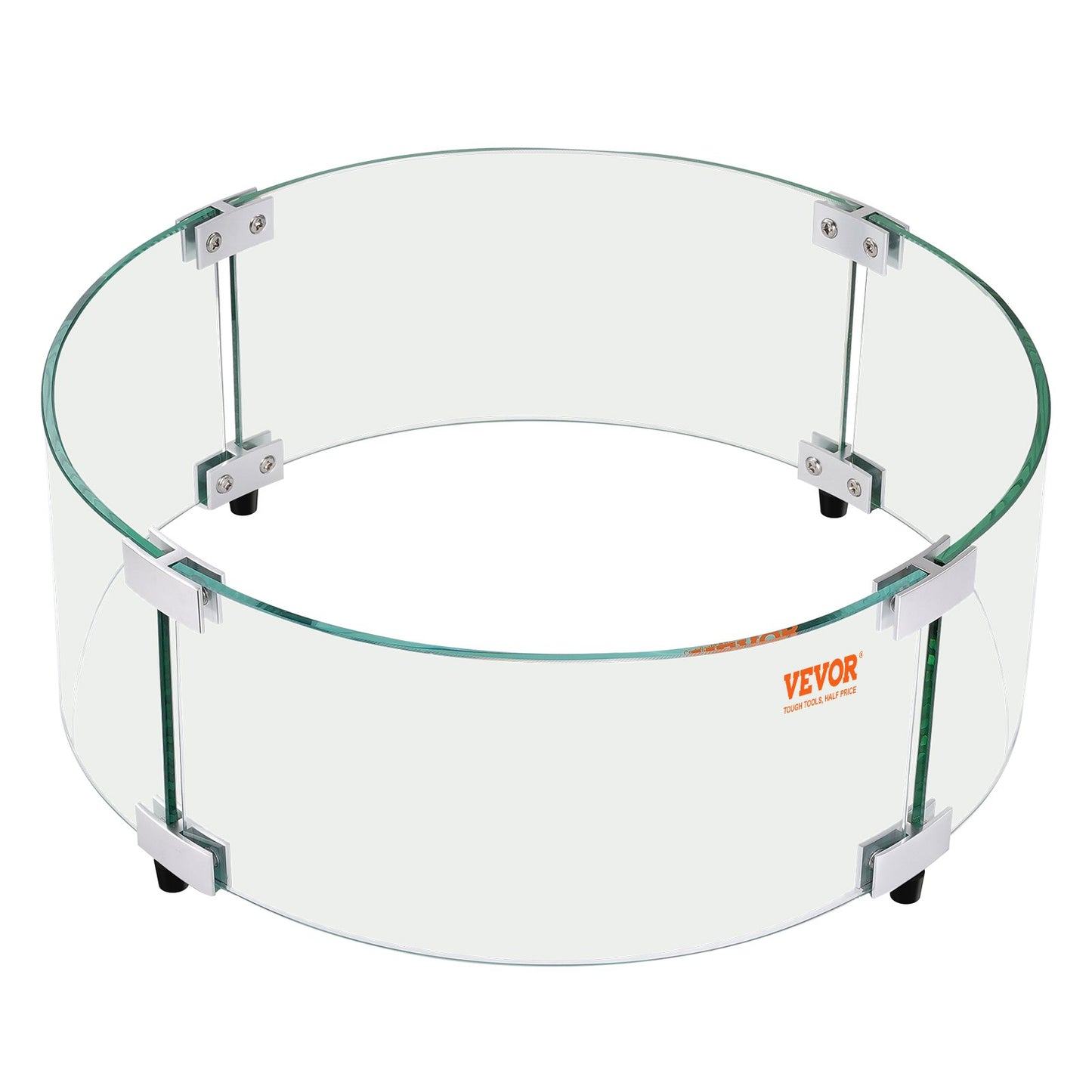 Fire Pit Wind Guard, 740 x 214mm Round Glass Flame Guard, 6mm Thick Fire Pit Accessories, Clear Tempered Glass Flame Guard for Propane, Gas, Outdoor, Patio, Backyard
