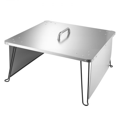 Fireplace heat deflector 645x645x370 mm Burner guard Stainless Steel