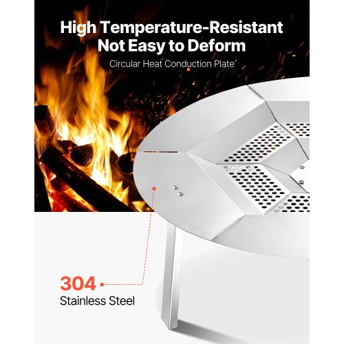 Fireplace heat deflector for Solo stove Yukon 685.8 mm stainless steel