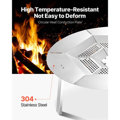 Fireplace heat deflector for Solo stove Yukon 685.8 mm stainless steel