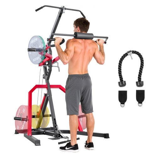 Home Gym Equipment, Leverage Gym with 2:1 Ratio LAT Low Row System, Strength Training Machine for Squats Deadlifts Bench Press Bicep Curls, Home Gym Machine, Adjustable Full Body Workout Station