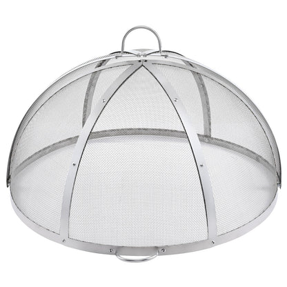 Firepit Spark Screen Cover, 914.4mm Diameter, Outdoor Firepit Ring Cover Round Accessories, Fire Pit Metal Cover, Easy-Open Stainless Steel Fire Ring Covers for Outdoor Firepits Backyard