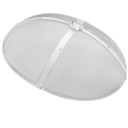 Fire Pit Spark Screen Round 36", Reinforced Heavy Duty Steel Metal Cover, Outdoor Firepit Cover, Easy-Open Top Screen Covers Round with Ring Handle for Outdoor Patio Fire Pit Backyard