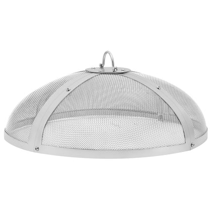 Fire Pit Spark Screen Round 20", Reinforced Heavy Duty Steel Metal Guard, Outdoor Fire Pit Cover, Easy Opening Top Screen Cover Round with Ring Handle for Outdoor Patio Fire Pits Backyard