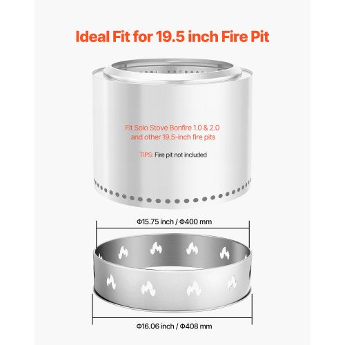 Kaminständer für Kaminofen Solo, Kamin, 49,5 cm, rauchfreier Kaminring