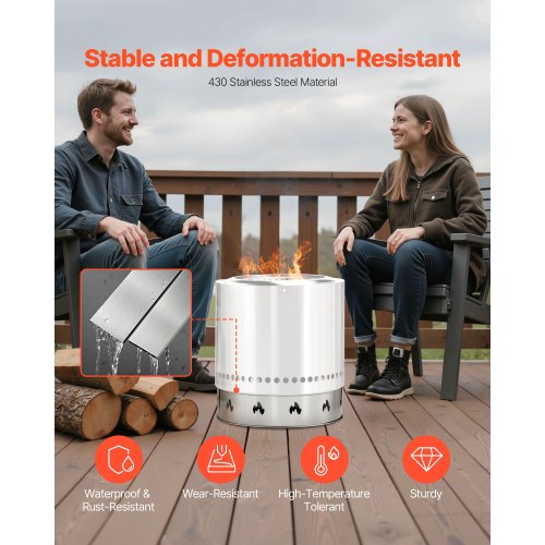 Kaminständer für Kaminofen Solo, Kamin, 49,5 cm, rauchfreier Kaminring