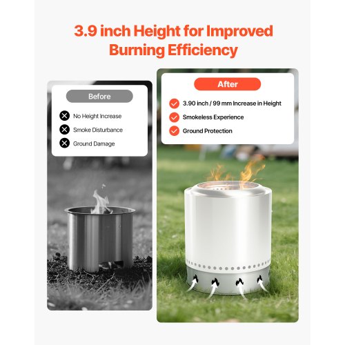 Kaminständer für Kaminofen Solo, Kamin, 49,5 cm, rauchfreier Kaminring