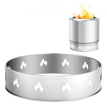 Fire Pit Stand for Solo Stove Bonfire,19.5 Inch Smokeless Fire Pit Ring,Stainless Steel Fireplace Stove Ranger Support Frame Accessory, Portable Outdoor Camping Holder Tools for Fireplace