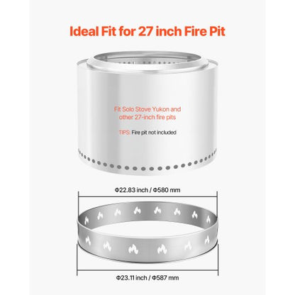 Kaminständer für Kaminofen Solo, Kamin, 68,6 cm, rauchfreier Kaminring