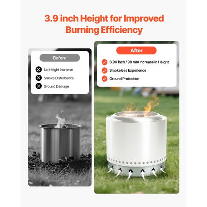 Kaminständer für Kaminofen Solo, Kamin, 68,6 cm, rauchfreier Kaminring