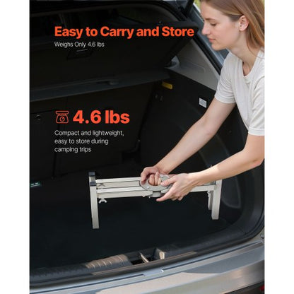 Fireplace stand 38-68.6 cm adjustable with 4 wheels for Solo stove