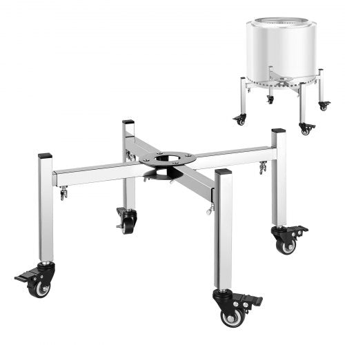 Kaminständer 38-68,6 cm verstellbar mit 4 Rollen für Kaminofen Solo