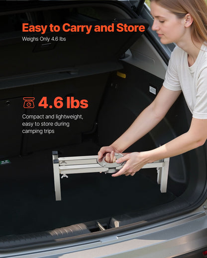 Fire Pit Stand, 15-27 inch Adjustable Stretch with 4 Casters, Firepit Stand for Solo Stove Bonfire Ranger Yukon & Other Outside Firepit, Stainless Steel Camping Fire Pit Accessory for Fireplace