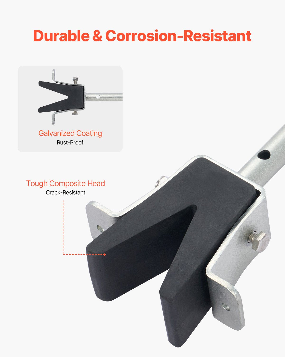 Transom Saver, 23.6-59 in, Adjustable Boat Transom Saver with Composite Head, Corrosion-Resistant Easy-to-Install Transom Savers for Less Than 150 HP Outboard Motor , Fit for Roller & Trailer