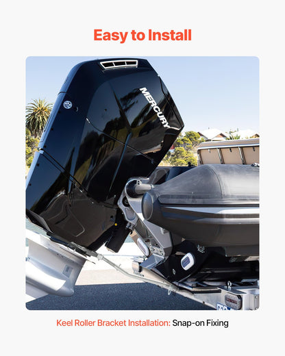 Transom Saver, 26.9-62.2 in, Adjustable Boat Transom Saver with Heavy-Duty Head, Corrosion-Resistant Easy-to-Install Transom Savers for Less Than 150 HP Outboard Motor , Fit for Roller & Trailer