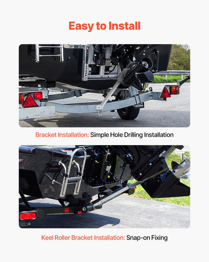 Transom Saver, 32-44 in, Adjustable Boat Transom Saver with Heavy-Duty Head, Corrosion-Resistant Easy-to-Install Transom Savers for Less Than 100 HP Outboard Motor , Fit for Roller & Trailer