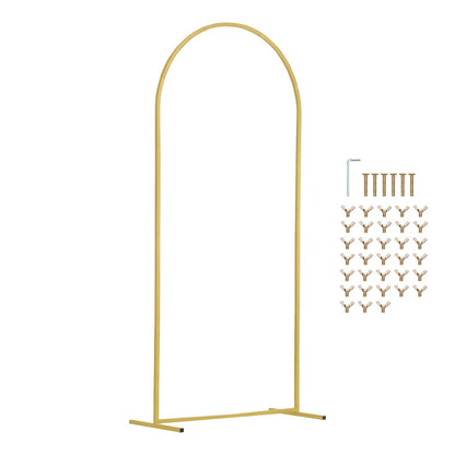 Metal Arch Backdrop Stand Set med 3 stativ med fodralanslutning för bröllop