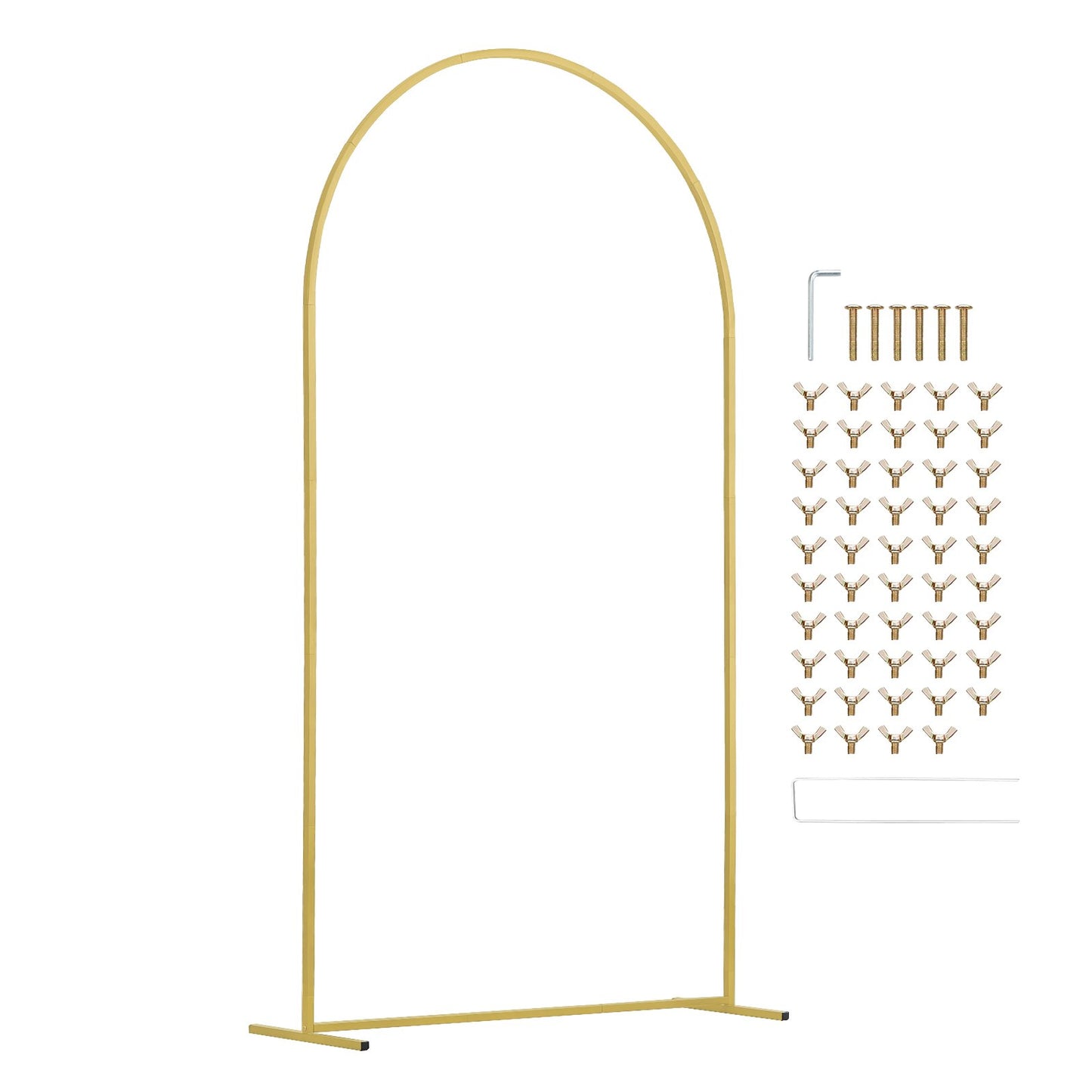 Metal Arch Backdrop Stand Set med 3 stativ med fodralanslutning för bröllop