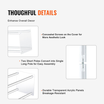 2 STÜCK 80 cm hoher Blumenständer für Hochzeiten, mit Acryllaminat, geometrischer Ständer für Acrylvasensäulen, Blumenständer für Eventempfänge auf der T-Bühne, Partydekoration für Zuhause