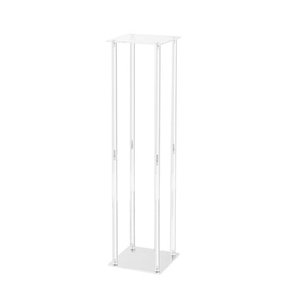 10PCS 23.6inch High Wedding Flower Stand, With Acrylic Laminate,Acrylic Vase Column Geometric Centerpiece Stands, Floral Display Rack for T-Stage Events Reception, Party Decoration Home