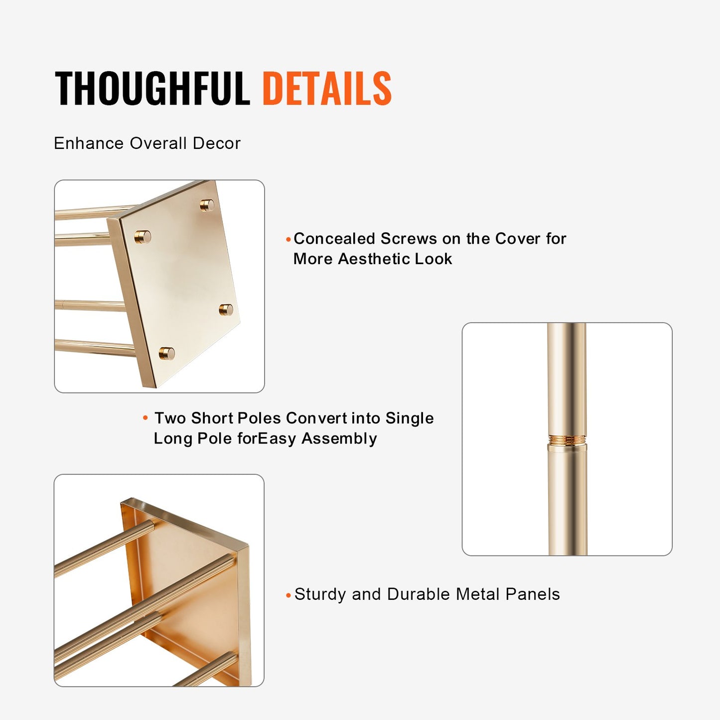 4-teiliger Blumenständer aus goldenen Metallsäulen für Hochzeiten, 60 cm hoch mit Metalllaminat, scharfer geometrischer Mittelstückständer, zylindrischer Blumenständer für Veranstaltungsempfänge, Partyführer