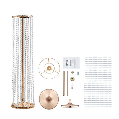 4 Stück 90 cm hoher Kristall-Blumenständer für Hochzeiten, luxuriöse Mittelstücke, Blumenvasen, Kristall, Gold, Vase aus Metall, perfekt für die T-Bühne, Hochzeitsfeier, Zeremonie, Abendessen, Veranstaltung, Hotel, Heimdekoration