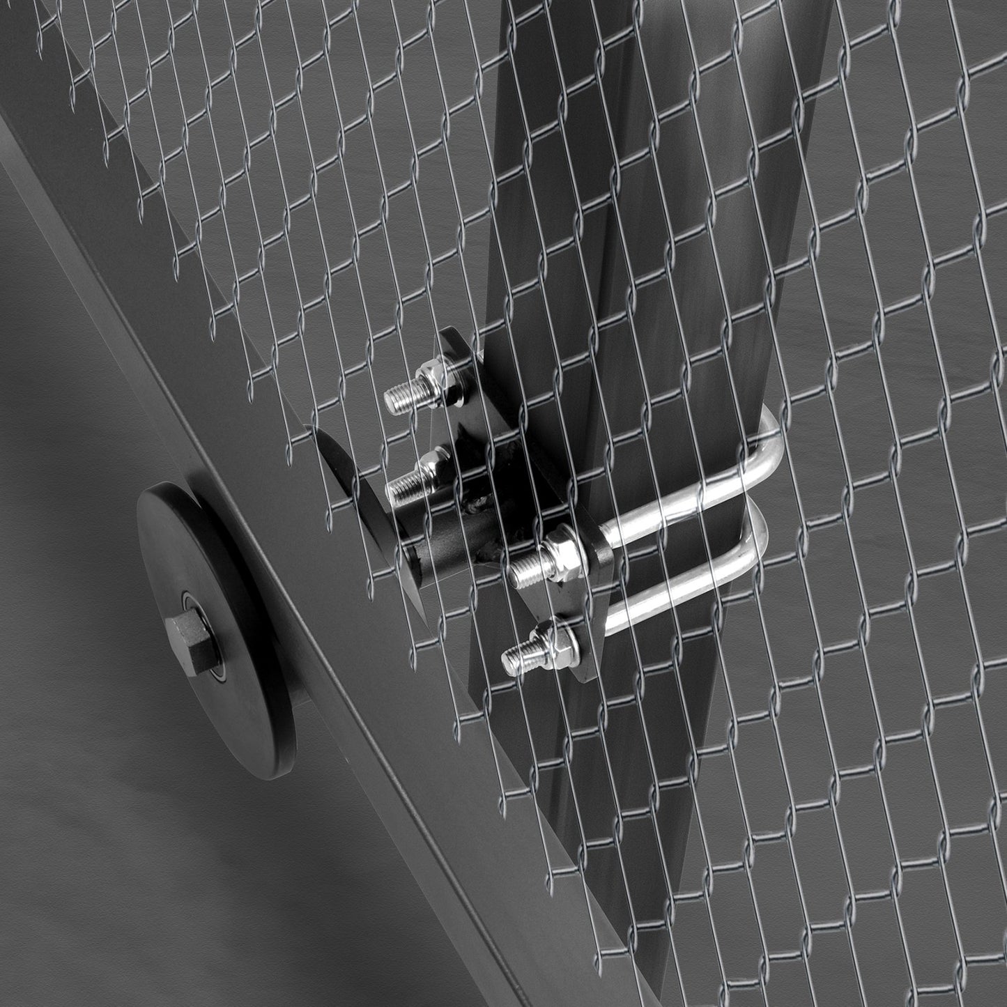 Sliding Gate Kit w/ H-Shaped Groove 4 Track Wheels for Cantilever