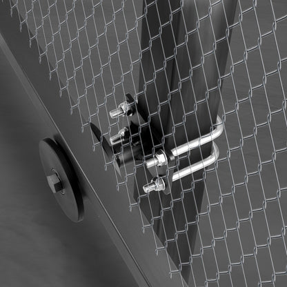 Sliding Gate Kit w/ H-Shaped Groove 4 Track Wheels for Cantilever