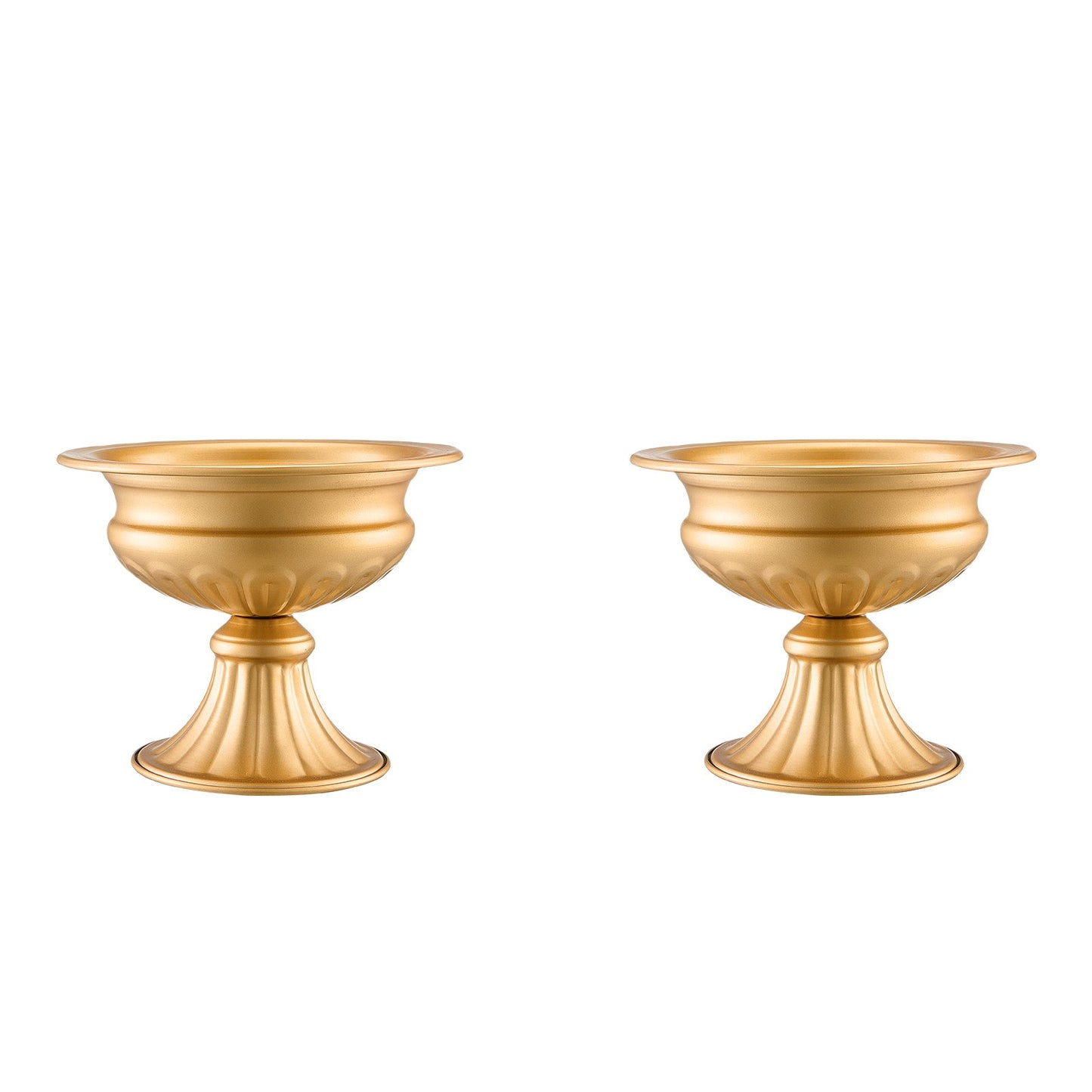 10 STÜCKE 16 cm/6,3 ”Hochzeitsblumenvase Metall Gold Blumenständer für den Tisch