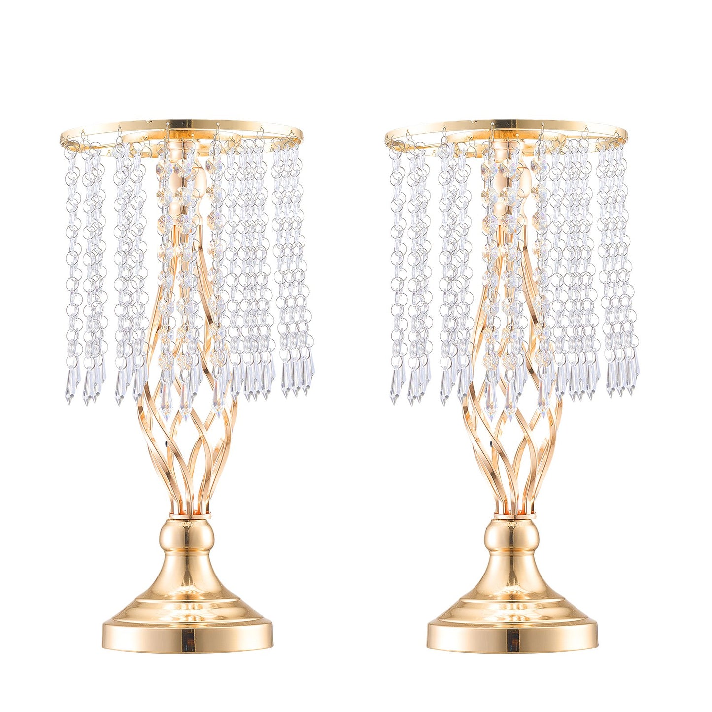 20 STK 43cm/16,9” hög kristall bröllopsblomstervas för festdekoration