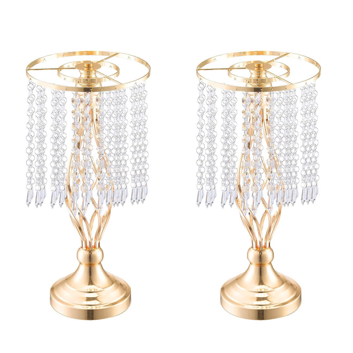 20 STK 43cm/16,9” hög kristall bröllopsblomstervas för festdekoration