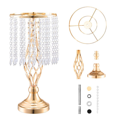 20 STK 43cm/16,9” hög kristall bröllopsblomstervas för festdekoration