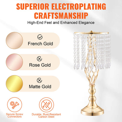 12 STÜCKE 49 cm/19,3 ”Große Kristall Blume Stand Vase für Party Dekoration