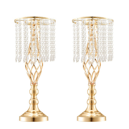 12 STÜCKE 49 cm/19,3 ”Große Kristall Blume Stand Vase für Party Dekoration