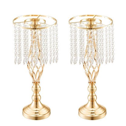 12 STÜCKE 49 cm/19,3 ”Große Kristall Blume Stand Vase für Party Dekoration