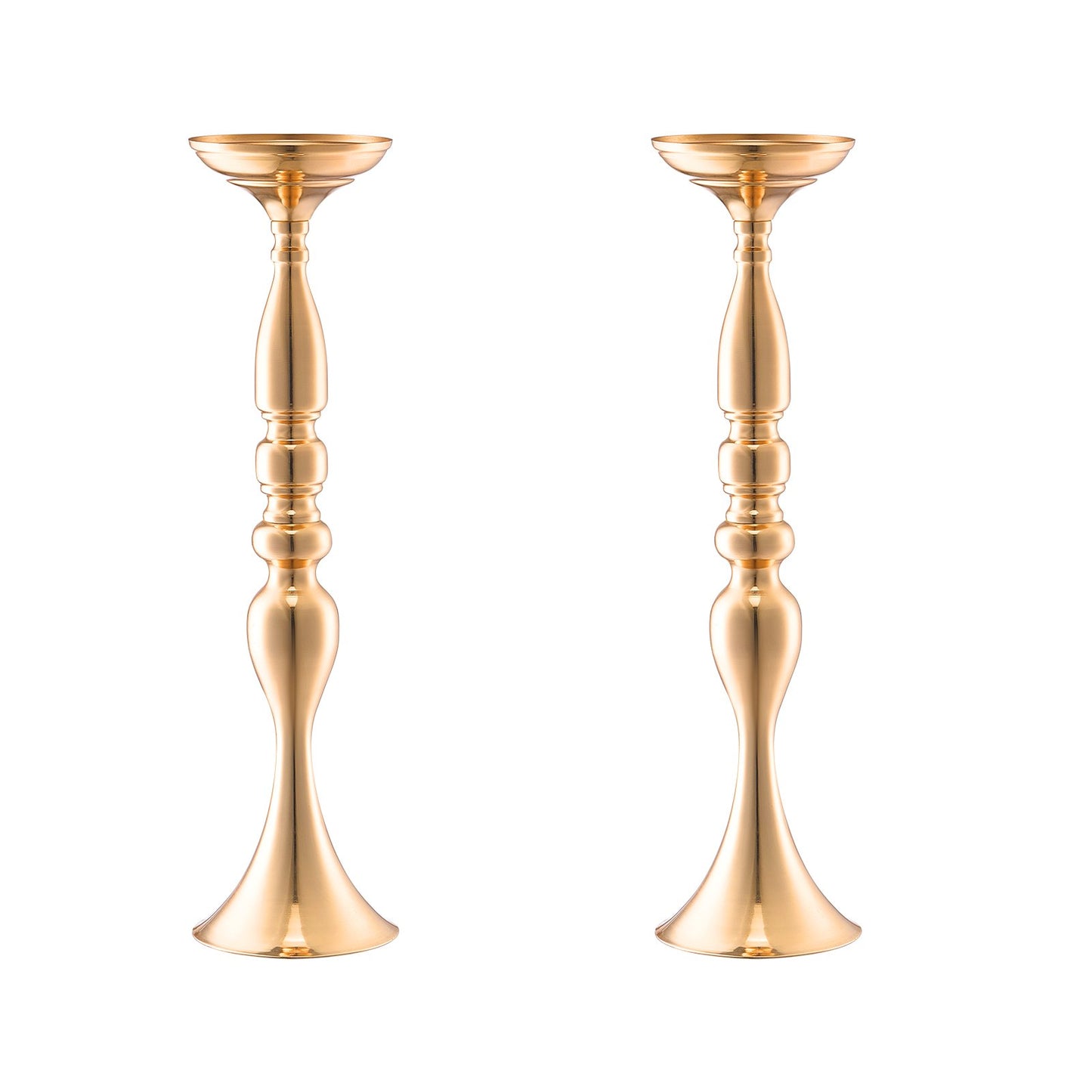 24 STÜCKE 50 cm/19,7 ”Hochzeits-Blumenvase Metall Gold Blumenständer für den Tisch