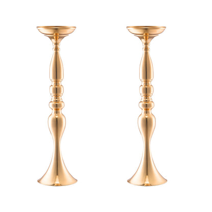 24 STÜCKE 50 cm/19,7 ”Hochzeits-Blumenvase Metall Gold Blumenständer für den Tisch