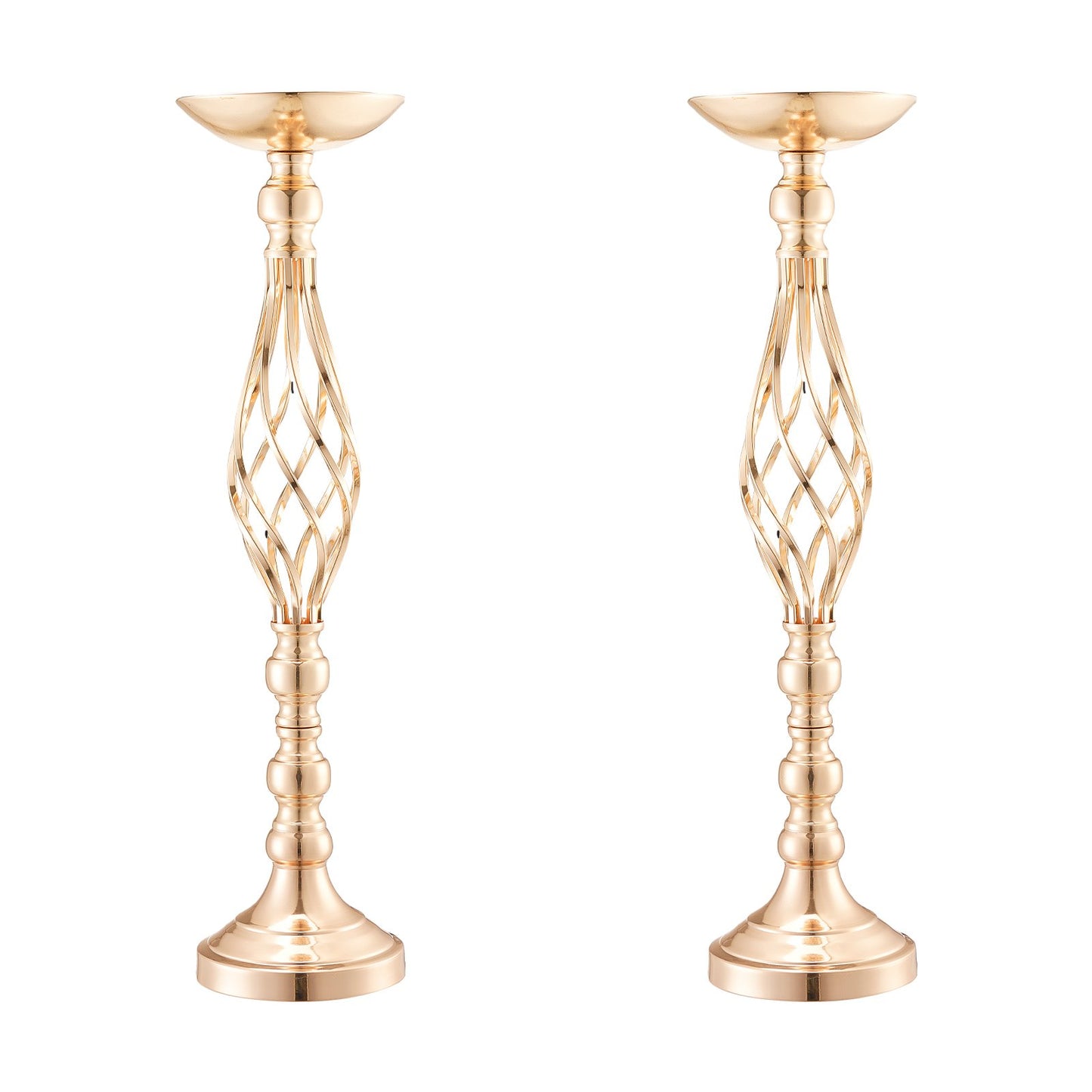 20PCS 58cm/22.83” Wedding Flower Vase Metal Gold Flower Stand for Table